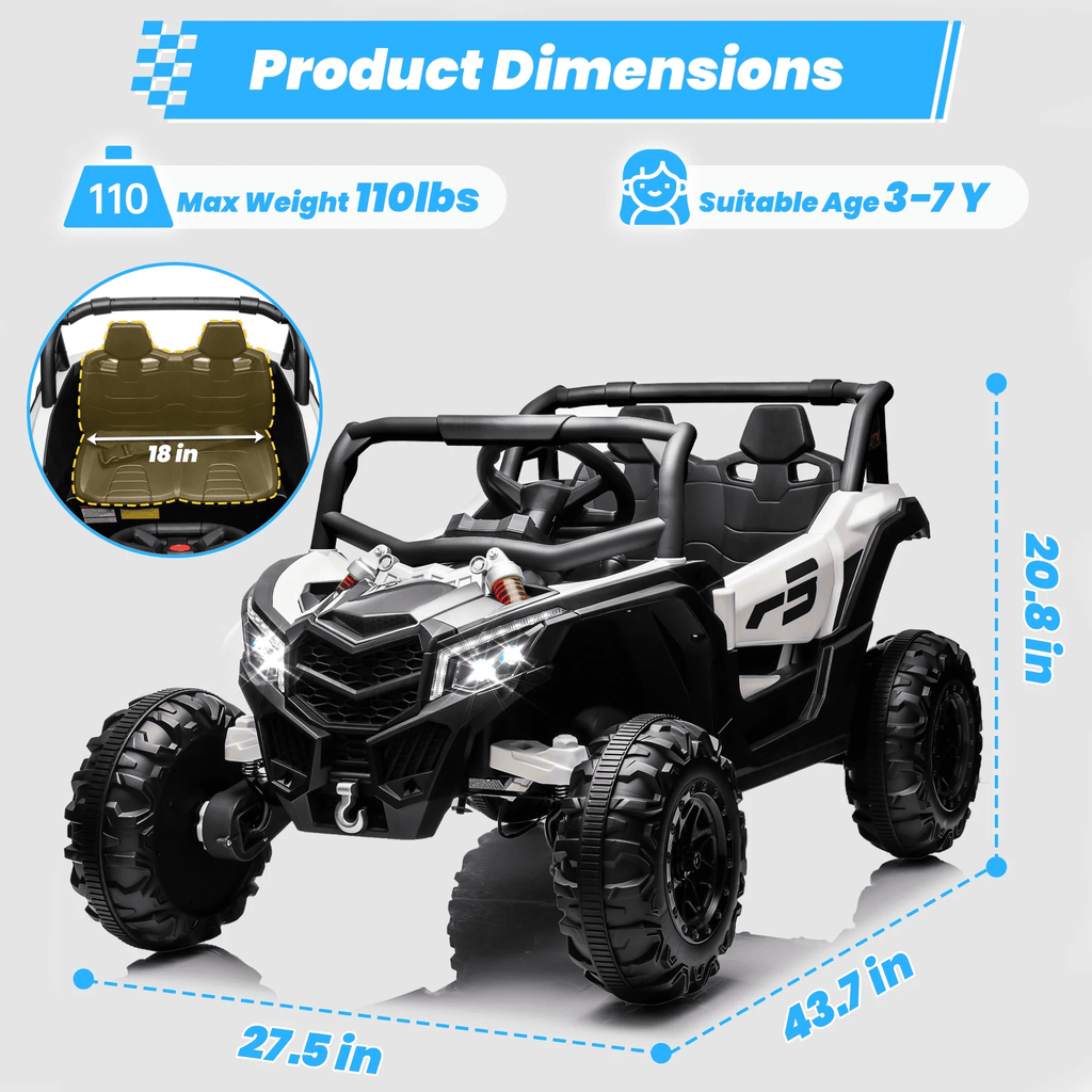 Sunnyfree 24 Volt Ride on Toys, 4WD Electric Car for Kids, Power Car Wheels with Remote Control, Bluetooth, Spring Suspension, LED Light, Pink