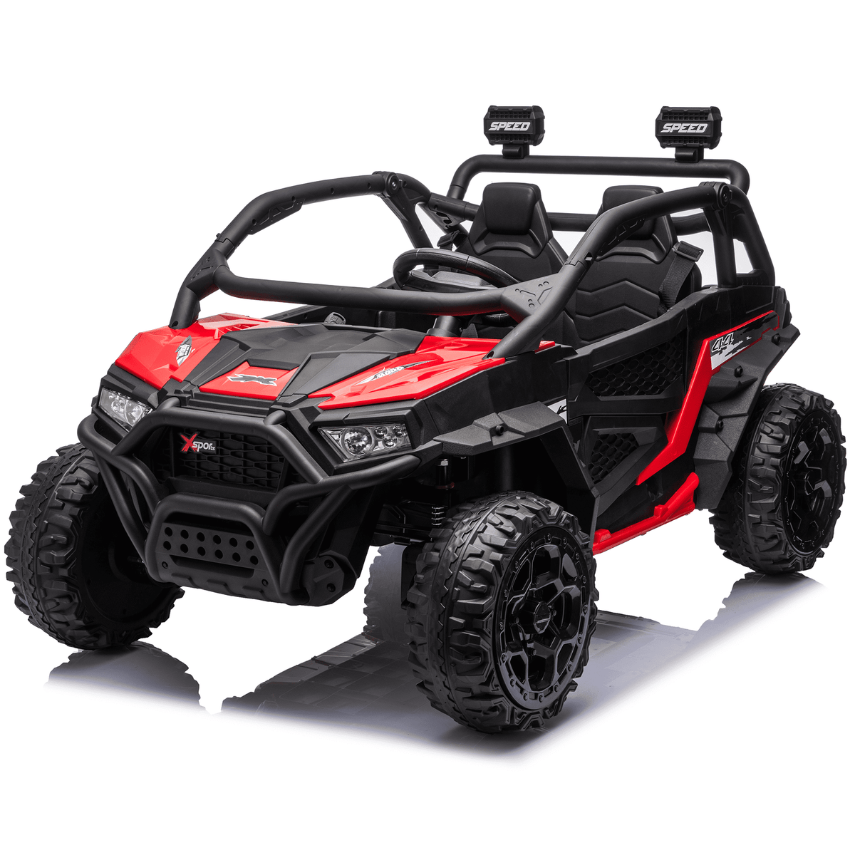 Sunnyfree 24 Volt Ride on Toys for Kids, 4WD 2 Seater Electric UTV Ride on Car with 800W Powerful Motors, Remote Control, Power Car Wheels, Four-Wheel Suspension, Bluetooth Music, LED Lights, Black