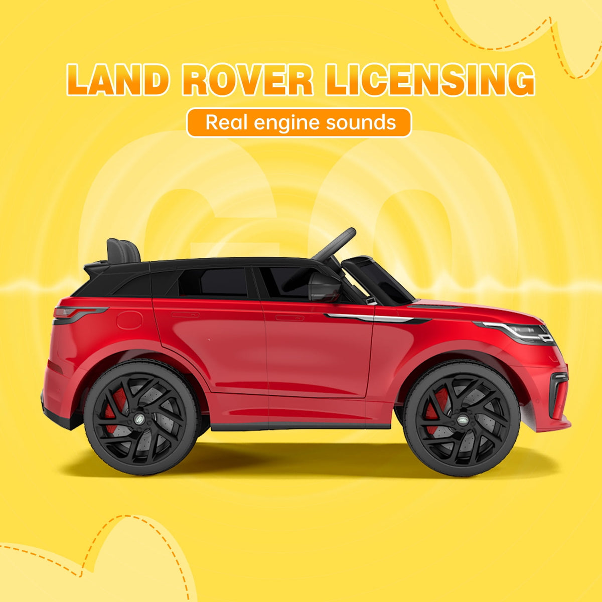 Licensed Land Rover 12V Kids Ride-On Electric Car – Remote Control, MP3, Rocking Mode, Pull Rod, Battery Powered Vehicle for Ages 4-8 – Toy Gift for Boys & Girls, Black
