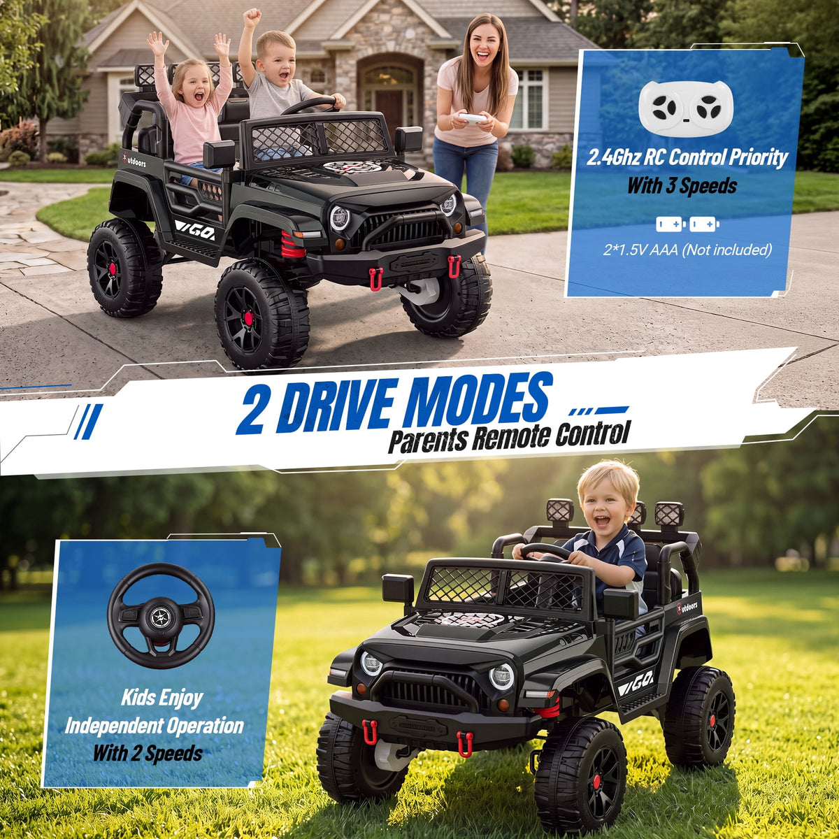 Wisairt 24V Ride on Cars, 4WD 800W Ride on Toys for Big Kids, Power Car Wheel with Remote, Kids Electric Car with 2 Seater, Music, LED Lights, Seat Belt, 3-8 Years Old, Pink