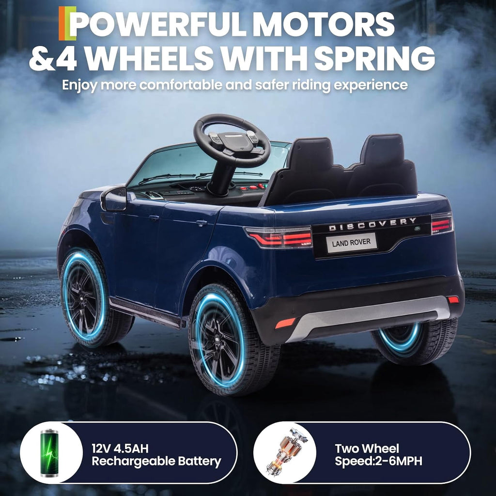 12V 4.5Ah 2-Seater Electric Ride-On Car with Parent Remote Control, Soft Start, 3 Speeds, LED Lights, Music and Safety Belt,White
